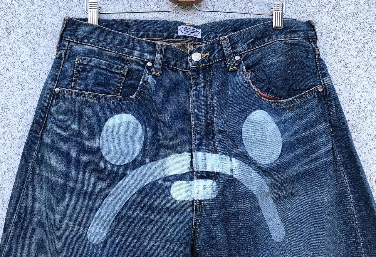 Bape × Nigo 💥Last Drop💥Baby Milo Sad Face Denim Size US 36 / EU 52 - 3 Thumbnail