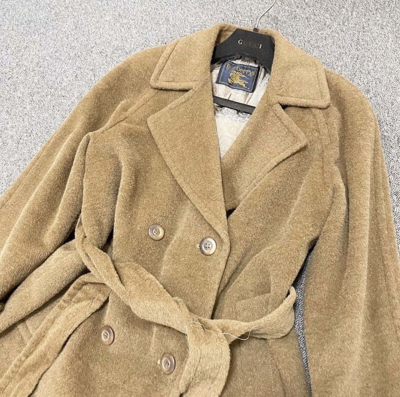 Burberry × Vintage Burberry Vintage Alpaca Wool Coat Size M / US 6-8 / IT 42-44 - 3 Thumbnail
