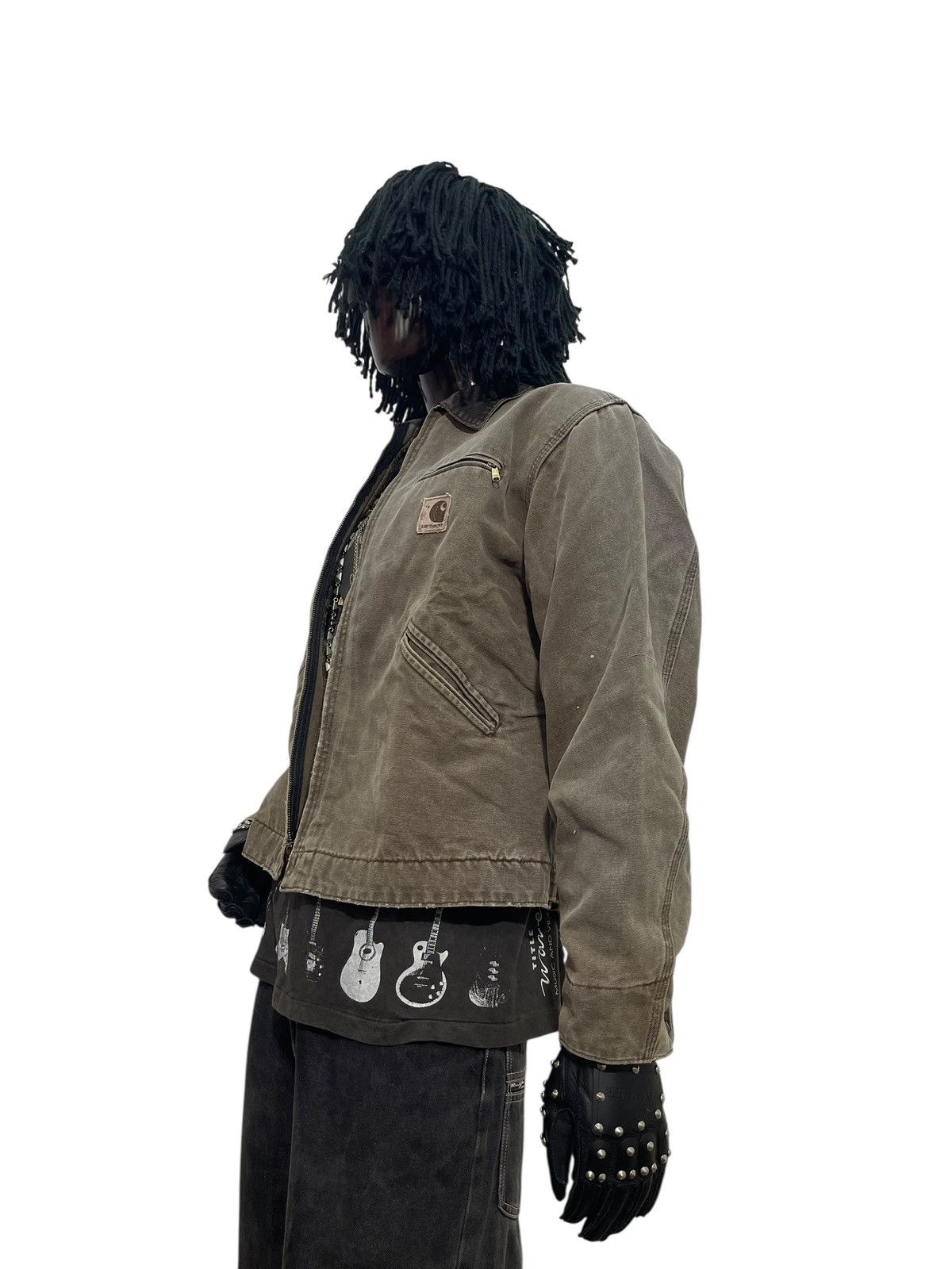 Carhartt Vtg Carhartt Detroit USA Blanket Lining Sun Faded 5🟩5 Size US L / EU 52-54 / 3 - 3 Thumbnail
