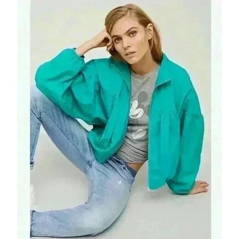 Free People Free People Now Or Never Balloon Bomber Windbreaker Jacket Size M / US 6-8 / IT 42-44 - 1 Thumbnail