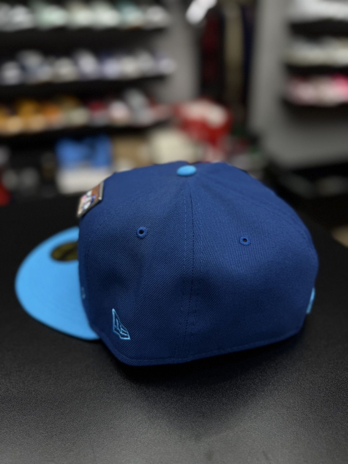 New Era New ERA Size 8 Fitted Hat Detriot Blue Size ONE SIZE - 7 Thumbnail
