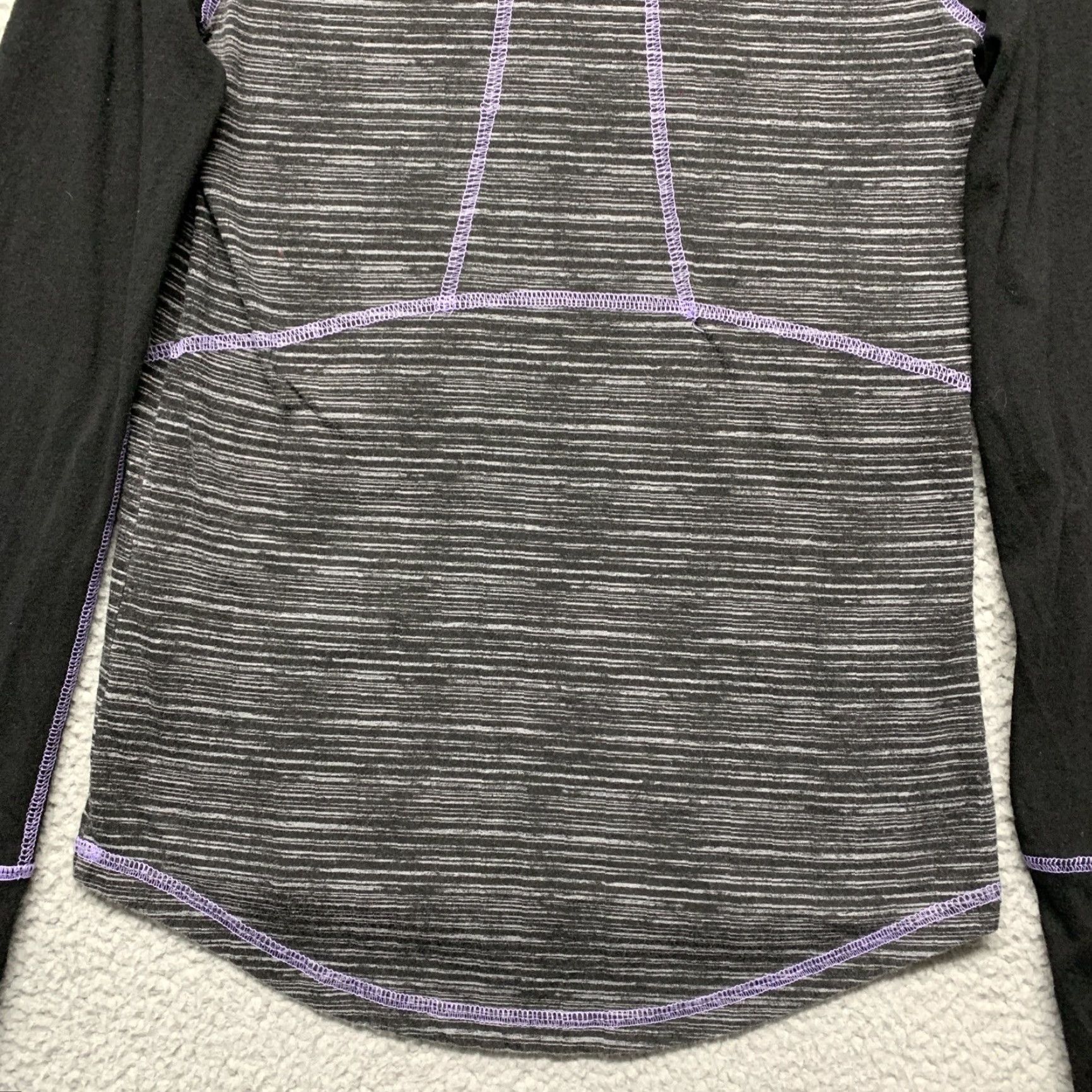 Tek Gear Tek Gear Dry Tek Athletic Top Womens XS Black Purple Heather Gray Long Sleeve Shirt Size XS / US 0-2 / IT 36-38 - 6 Thumbnail