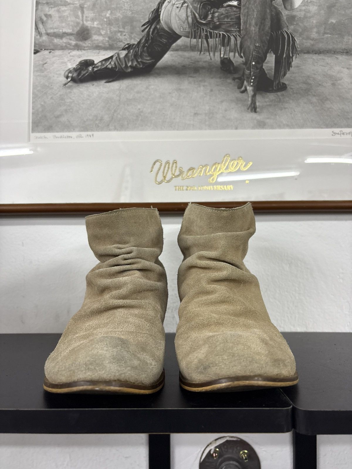 Hedi Slimane Leather Suede Morrison Sharpei Boots Slouch Size US 7.5 / EU 40-41 - 9 Thumbnail