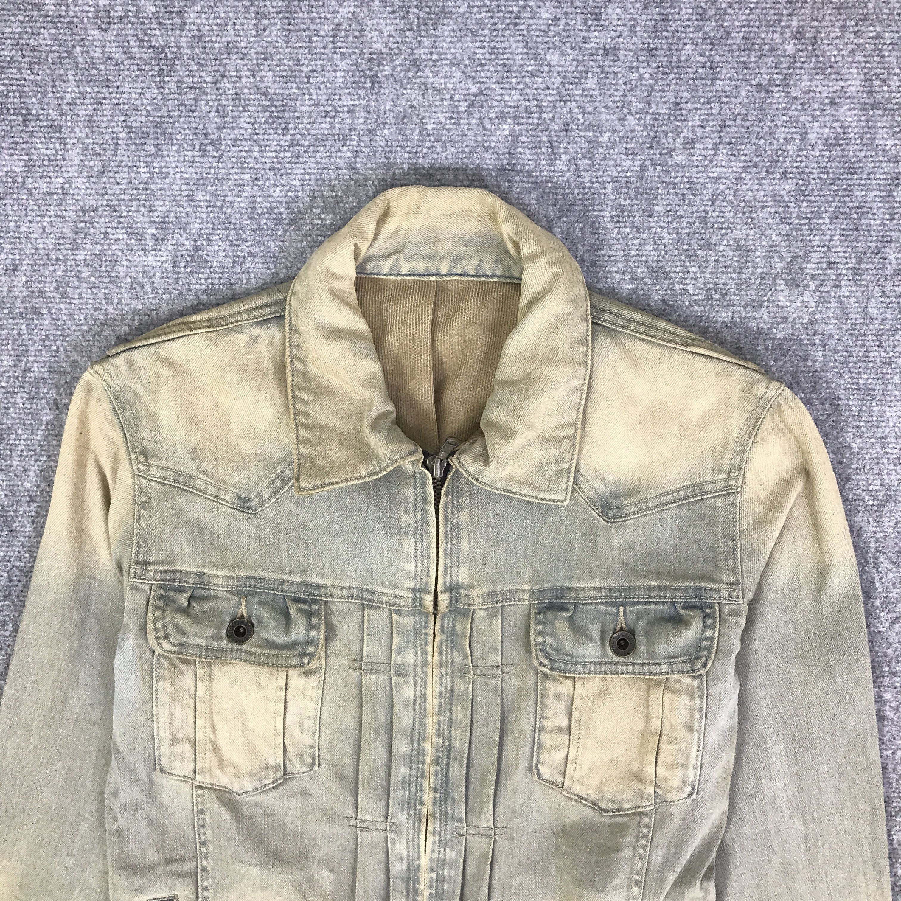 5351 POUR LES HOMMES 5351 VTG POUR LES HOMMES RUSTY DESIGN DENIM JACKET K86B16 Size US L / EU 52-54 / 3 - 2 Thumbnail