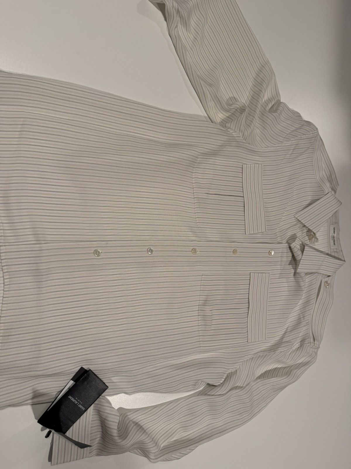 Saint Laurent Paris Saint laurent silk shirt. 39/15.5. $1700 Size US S / EU 44-46 / 1 - 8 Thumbnail