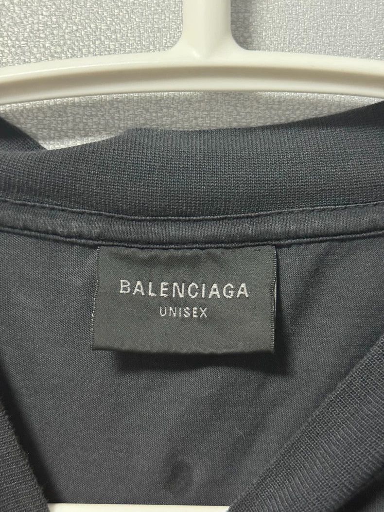 Balenciaga Balenciaga Old blue logo monogram printed round neck short Size US S / EU 44-46 / 1 - 3 Thumbnail