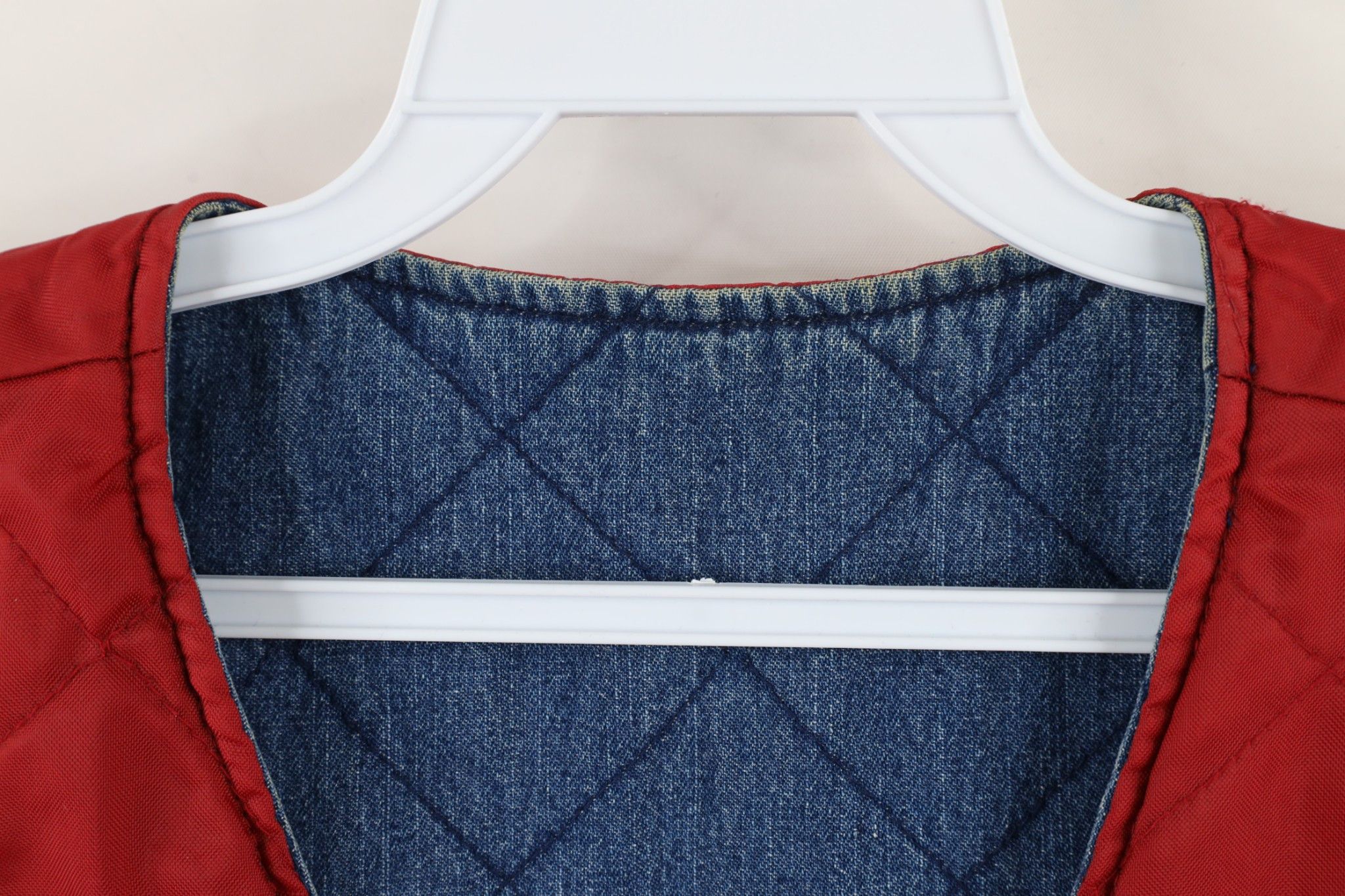 Vintage Vintage 90s Streetwear Reversible Quilted Denim Vest Jacket Size S / US 4 / IT 40 - 13 Thumbnail