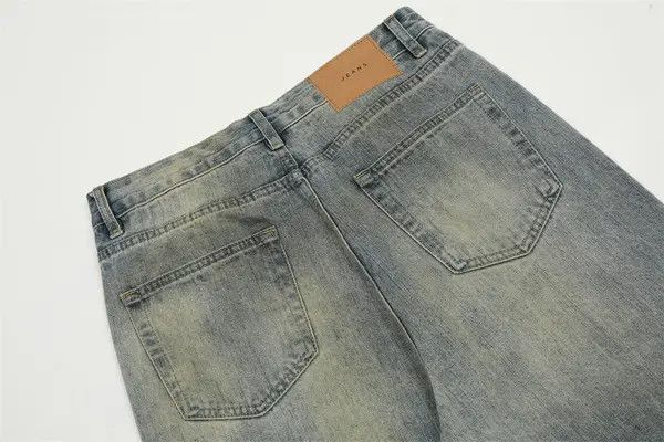 VIBE Men's punk distressed loose casual flared ripped jeans Size US 32 / EU 48 - 5 Thumbnail