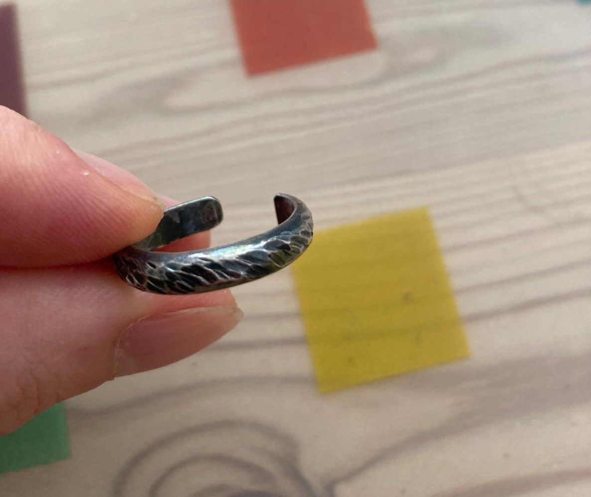 Chin Teo Chin Teo Pattern 925 Silver Ring 8 56 adjustable Size ONE SIZE - 4 Thumbnail