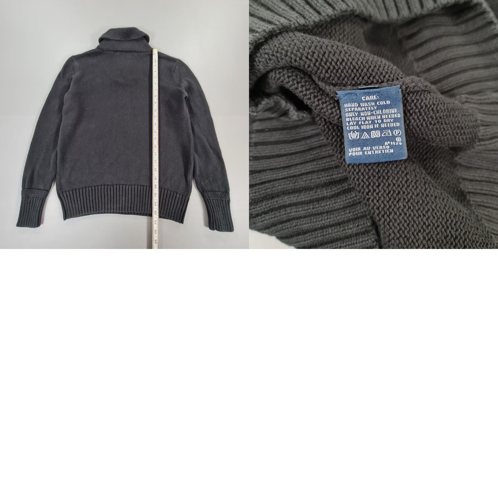Polo Ralph Lauren Polo Ralph Lauren Jumper Womens Shawl Neck Black Large 100% Cotton Pullover Knit Embroidered Logo Wool? Size L / US 10 / IT 46 - 8 Thumbnail