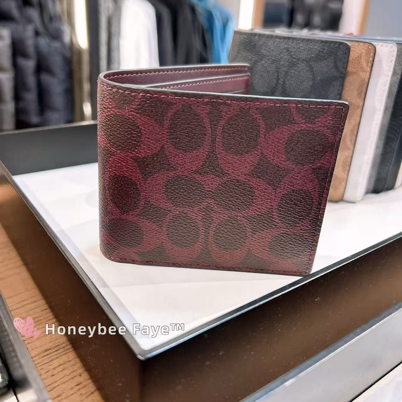 Coach 3 In 1 Wallet In Signature Canvas CW380 Black Currant Size ONE SIZE - 1 Thumbnail