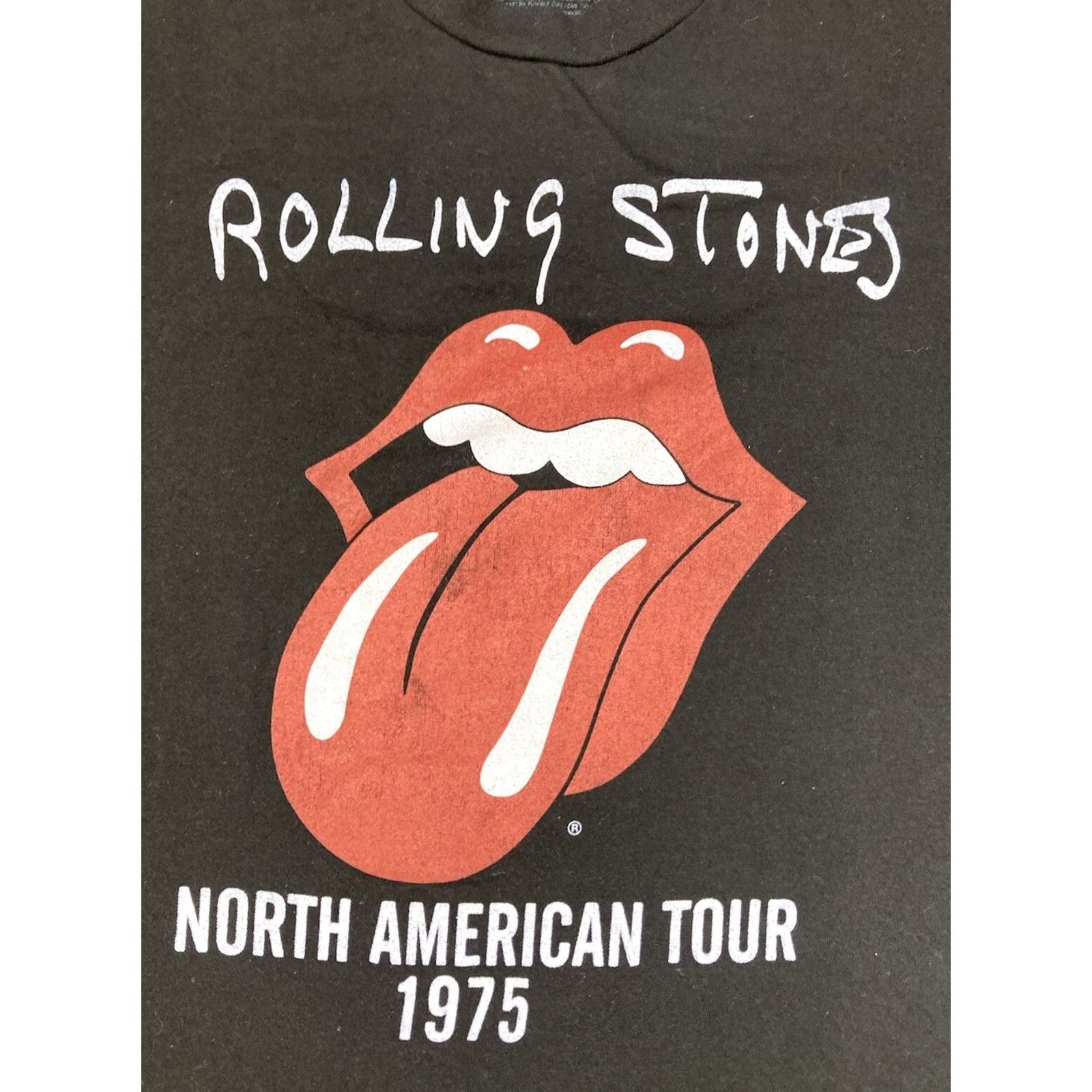 Vintage The Rolling Stones Shirt Women Small Crew Neck Cotton Black Short Sleeve T-Shirt Music Retro 1970s Casual Mens/Mens Girls/Girls Size S / US 4 / IT 40 - 2 Thumbnail