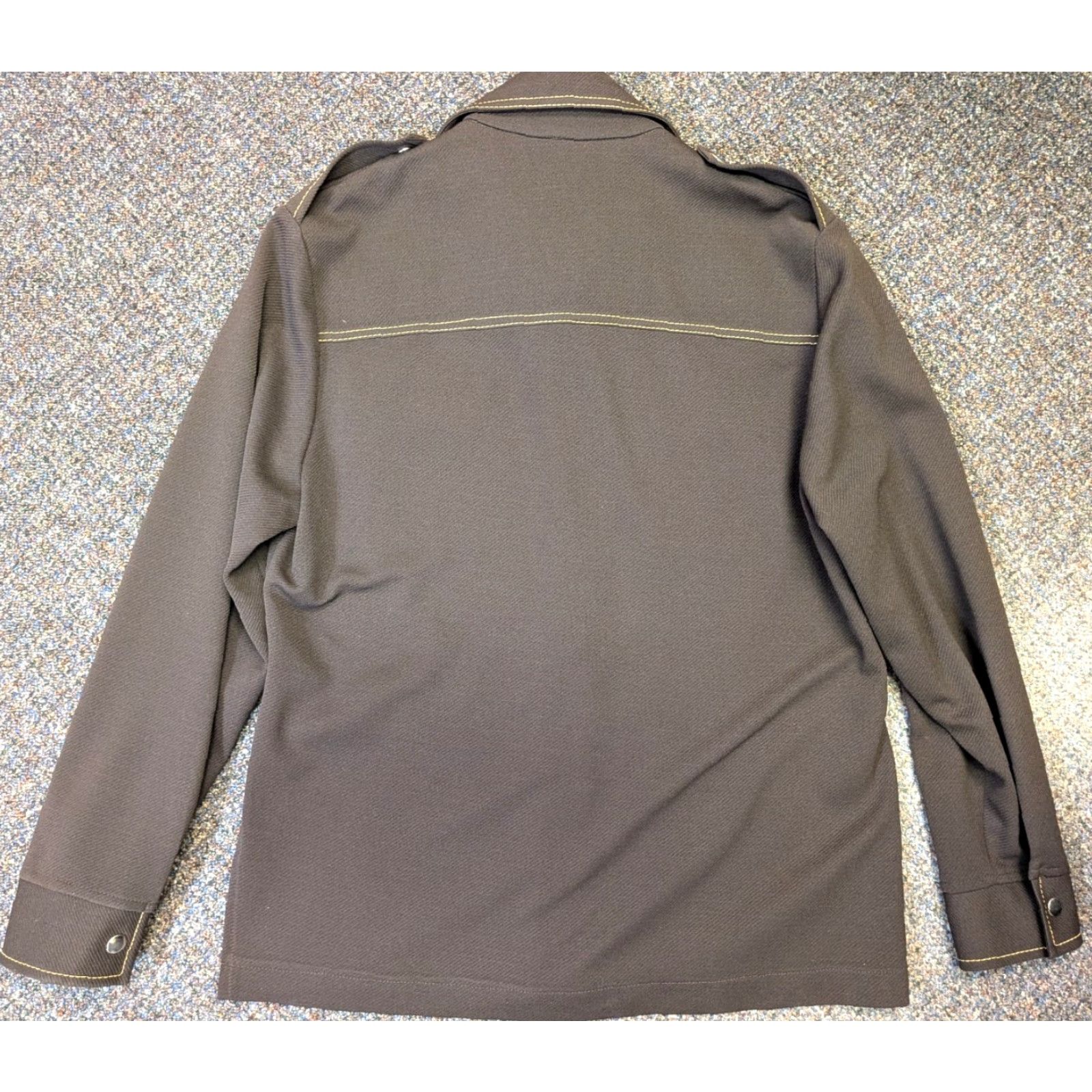 Vintage VINTAGE Menswear Nulook Fashions Silver Label Mens Brown Button Up Blazer Jacket Size 42R - 6 Thumbnail