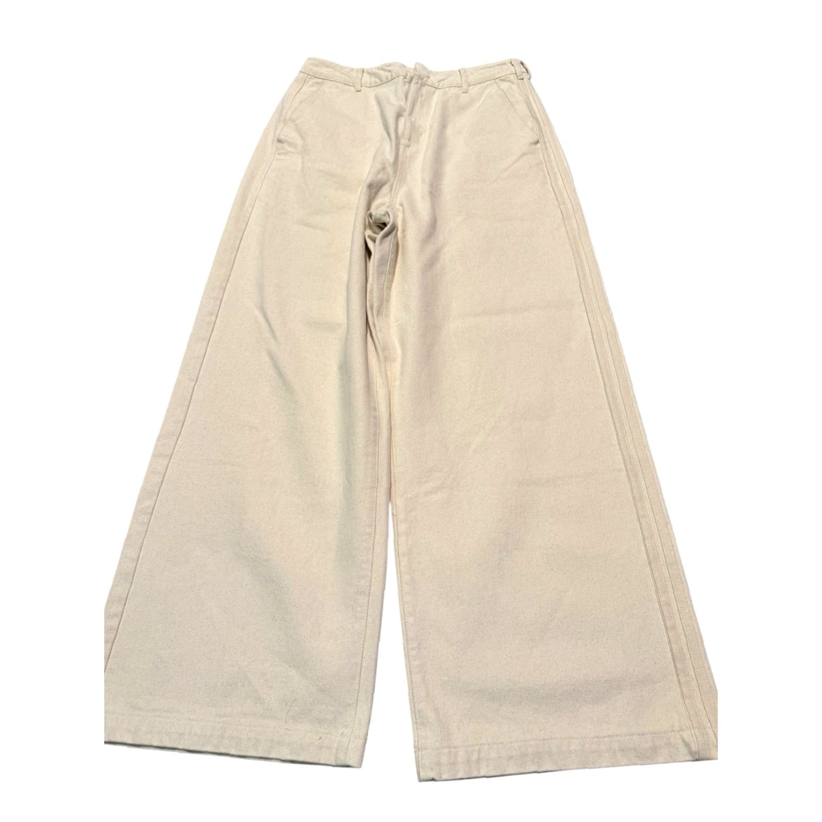 Adidas adidas x Kseniaschnaider Baggy Wide Leg Jeans Women's 32 Beige Denim Rave Skater Jeans Style 90s Hipster Punk Retro Womens Size 25" / US 0 / IT 36 - 2 Thumbnail