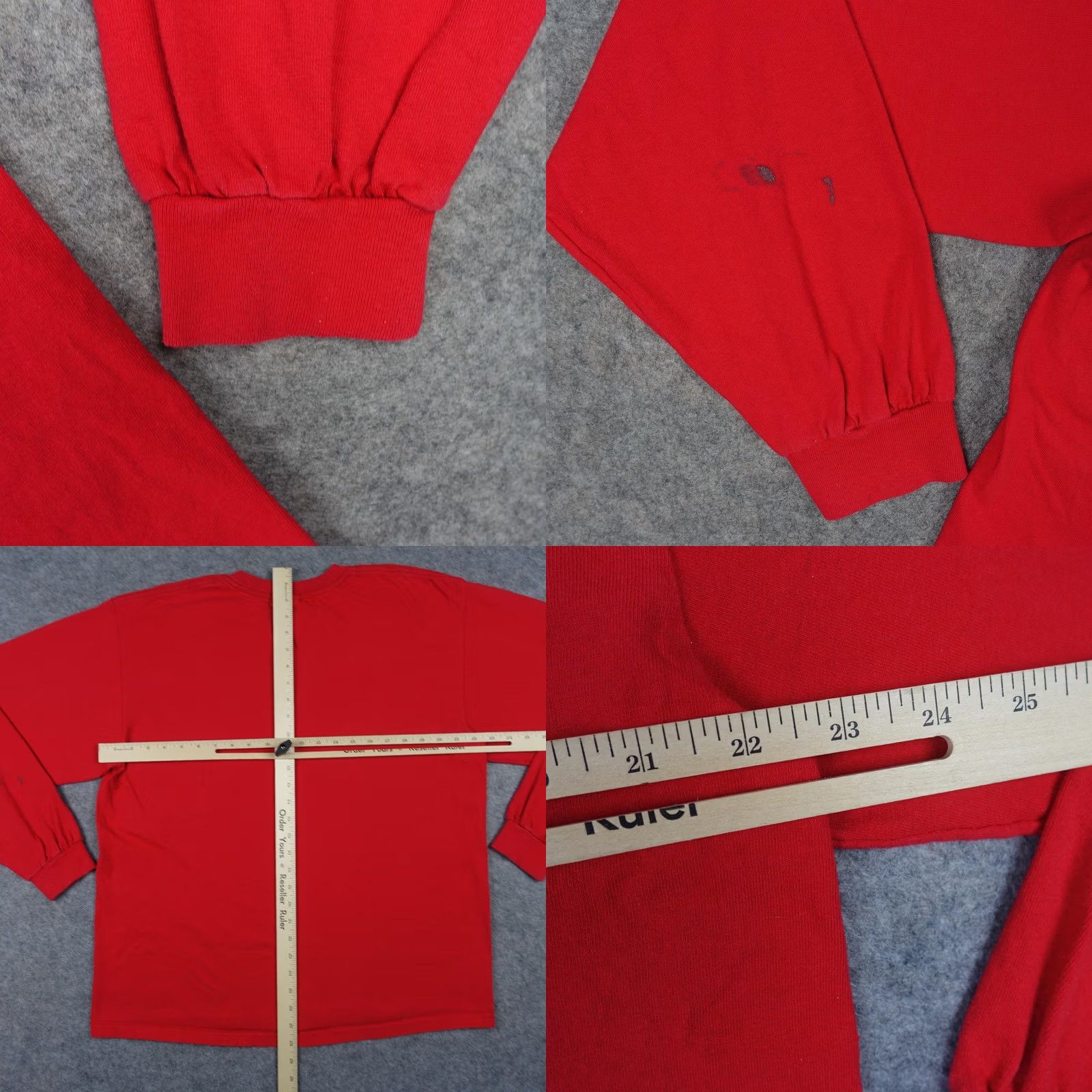 Anvil VINTAGE Anvil Shirt Mens XL Red I Support Our Troops Long Sleeve Tee Size US XL / EU 56 / 4 - 8 Thumbnail
