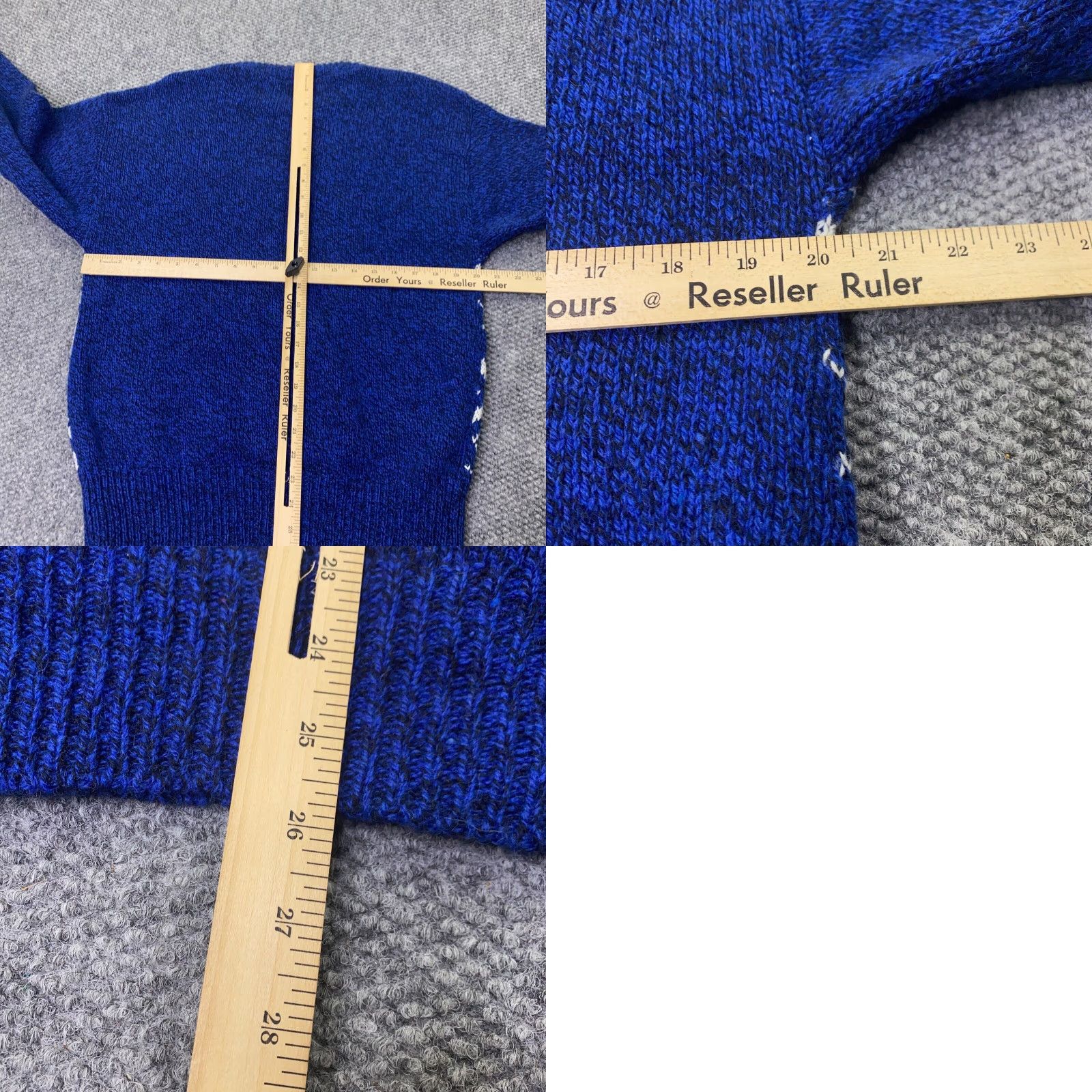 Vintage VINTAGE Environmental Clothing Co. Sweater Unisex Adults Large Blue Geometric Snowflake Holiday Knit Wool Nylon Crew Neck Pullover Size US L / EU 52-54 / 3 - 8 Thumbnail