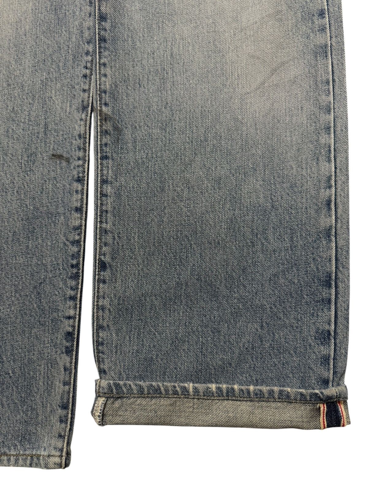 Wrangler Vintage 90s Wrangler Selvedge Faded Wash Distress Wide Leg Size 27" / US 4 / IT 40 - 6 Thumbnail