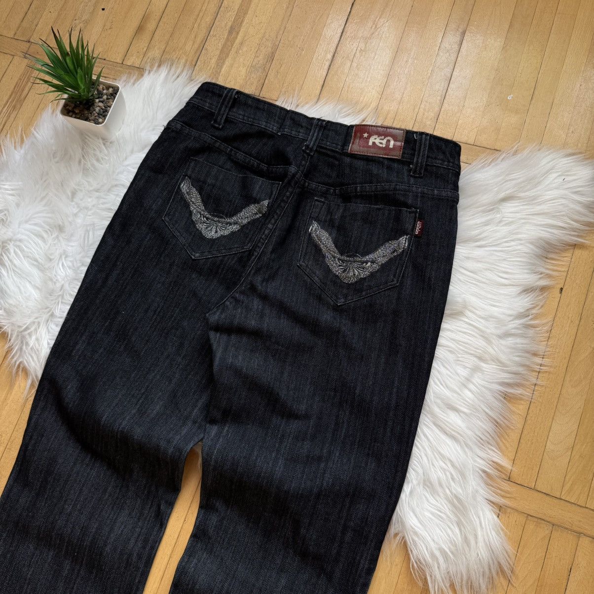If Six Was Nine 📌 Vintage Y2K FEN Relaxed Crazy LGB style Jeans Size 30" / US 8 / IT 44 - 2 Thumbnail