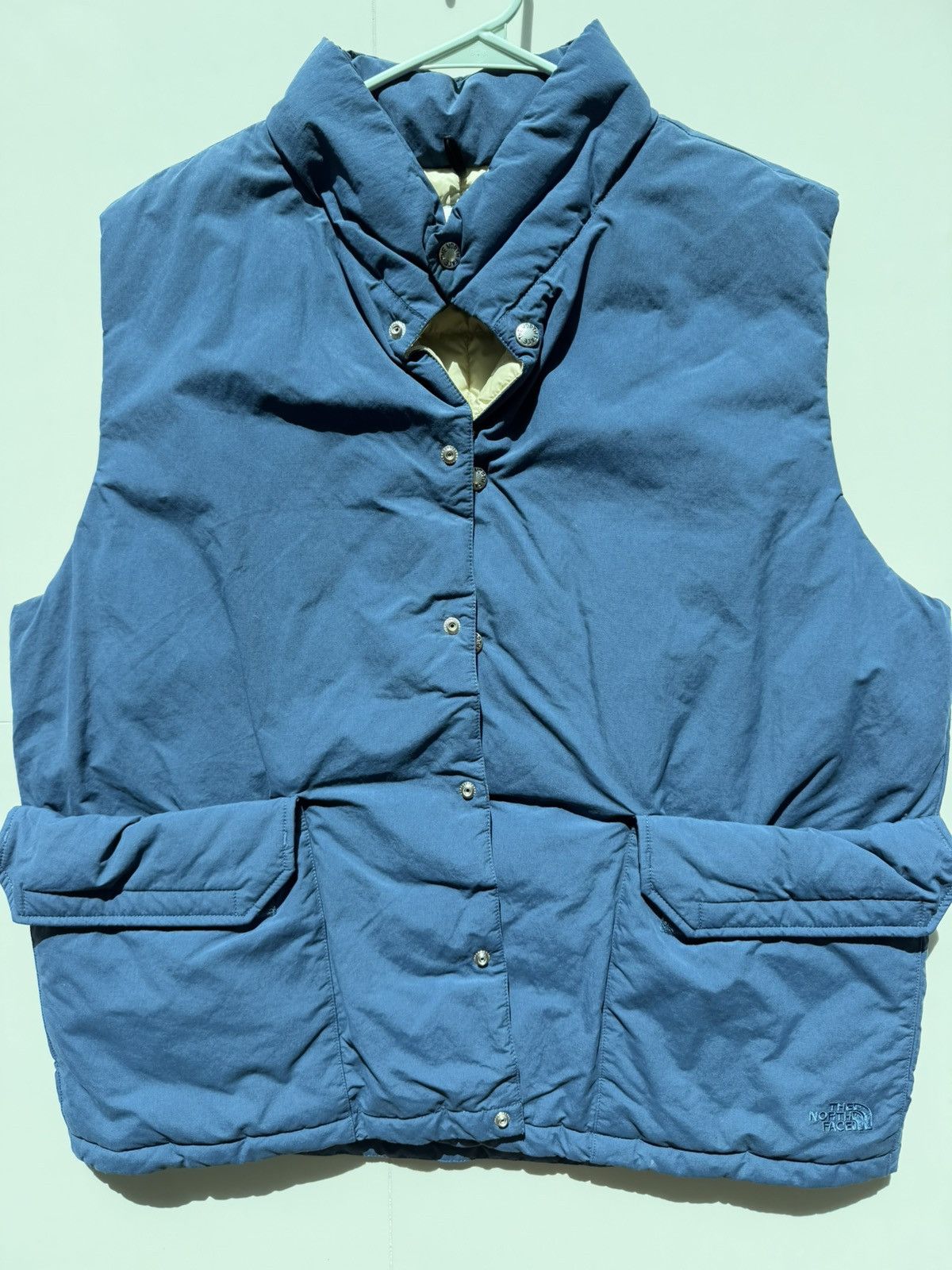 The North Face Vintage Down Blue Puffer Vest Size US XL / EU 56 / 4 - 1 Thumbnail