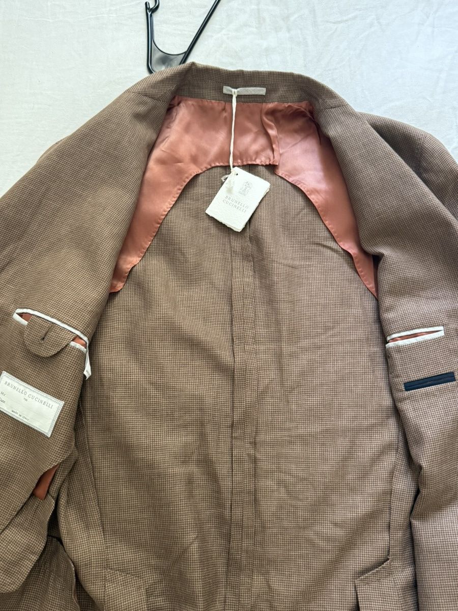 Brunello Cucinelli Brunello cucinelli brown blazer Size 48S - 9 Thumbnail