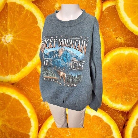 Gildan Gildan Rocky Mountain National Park Sweatshirt Graphic Print Size ONE SIZE - 7 Thumbnail