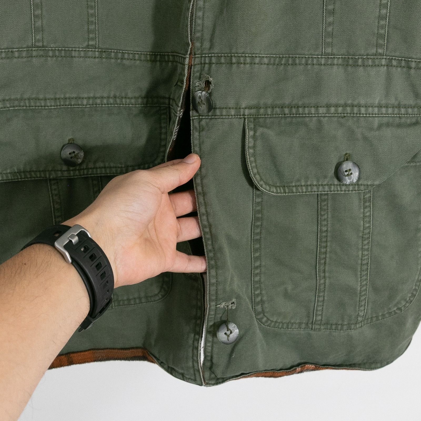 Vintage Vintage 90s Canvas Chore Coat Mens XL - Corduroy Distressed Size US XL / EU 56 / 4 - 4 Thumbnail