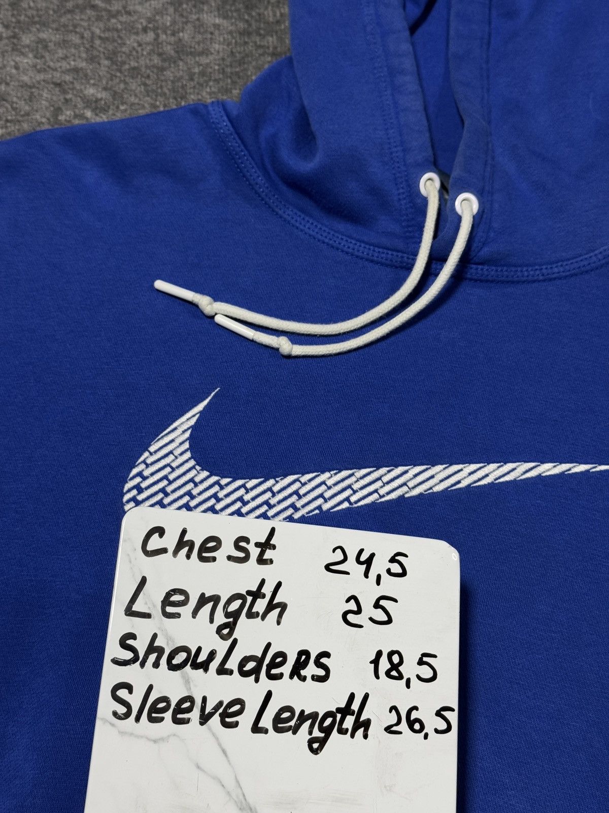 Nike Nike Hoodie Faded Big Swoosh Embroidered Large Blue Size L Size US L / EU 52-54 / 3 - 2 Thumbnail