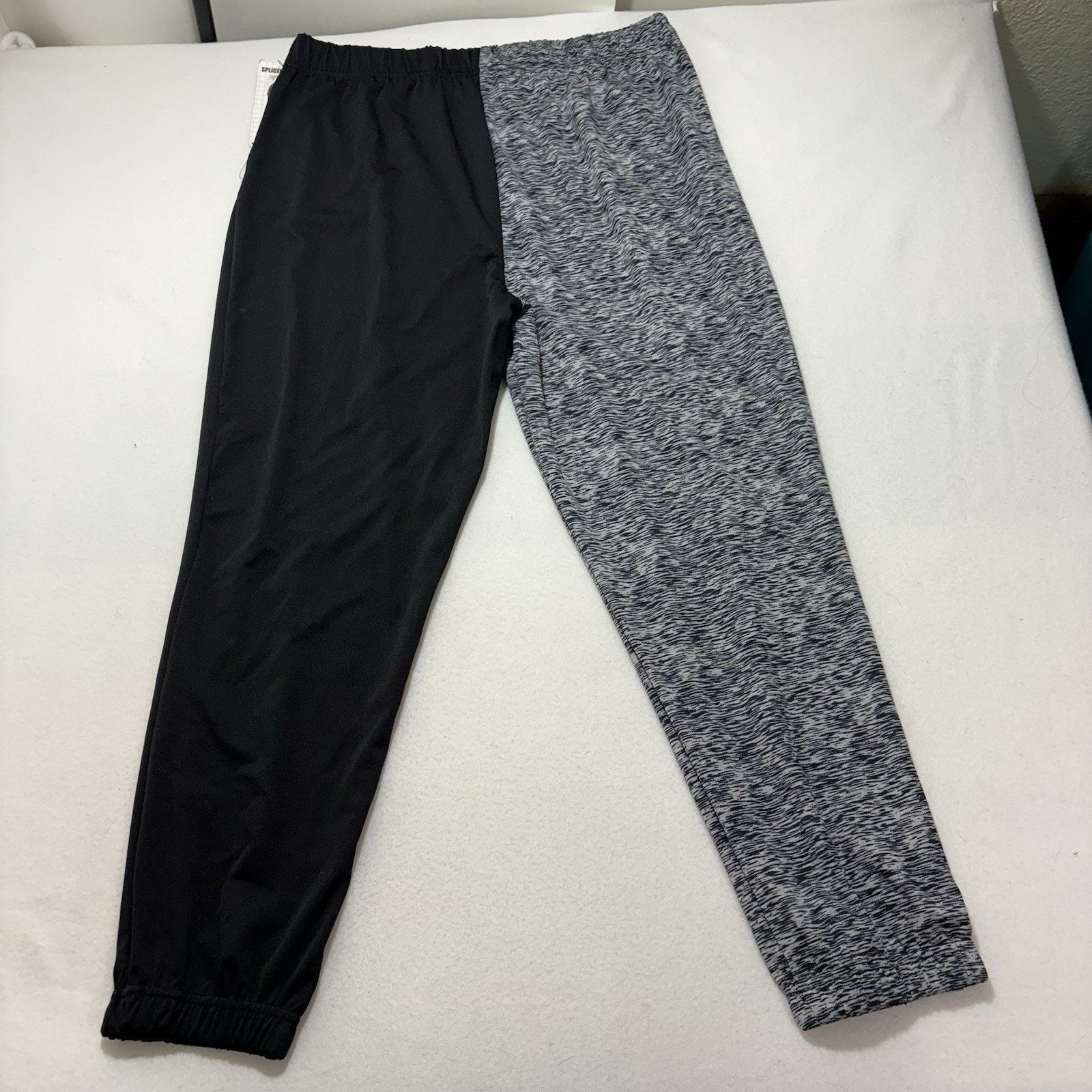 Other Shosho 1X Spliced Jogger Sweatpants Tapered Gray Black Pants Size 42" / US 20 - 5 Thumbnail