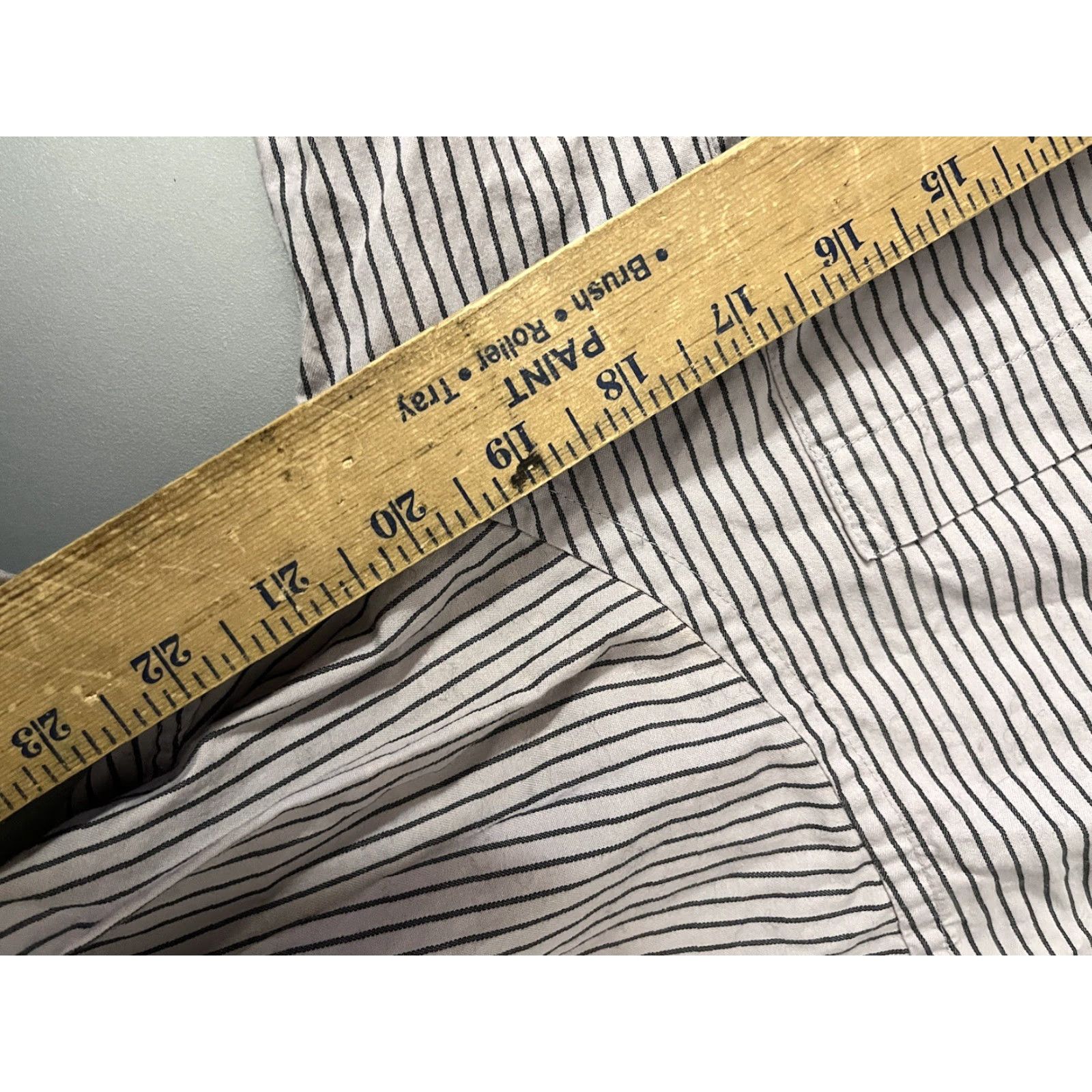 Michael Kors MICHAEL KORS Purple Striped Button-Up Dress Shirt M 100% Cotton Long Sleeve Mens Size 40R - 5 Thumbnail