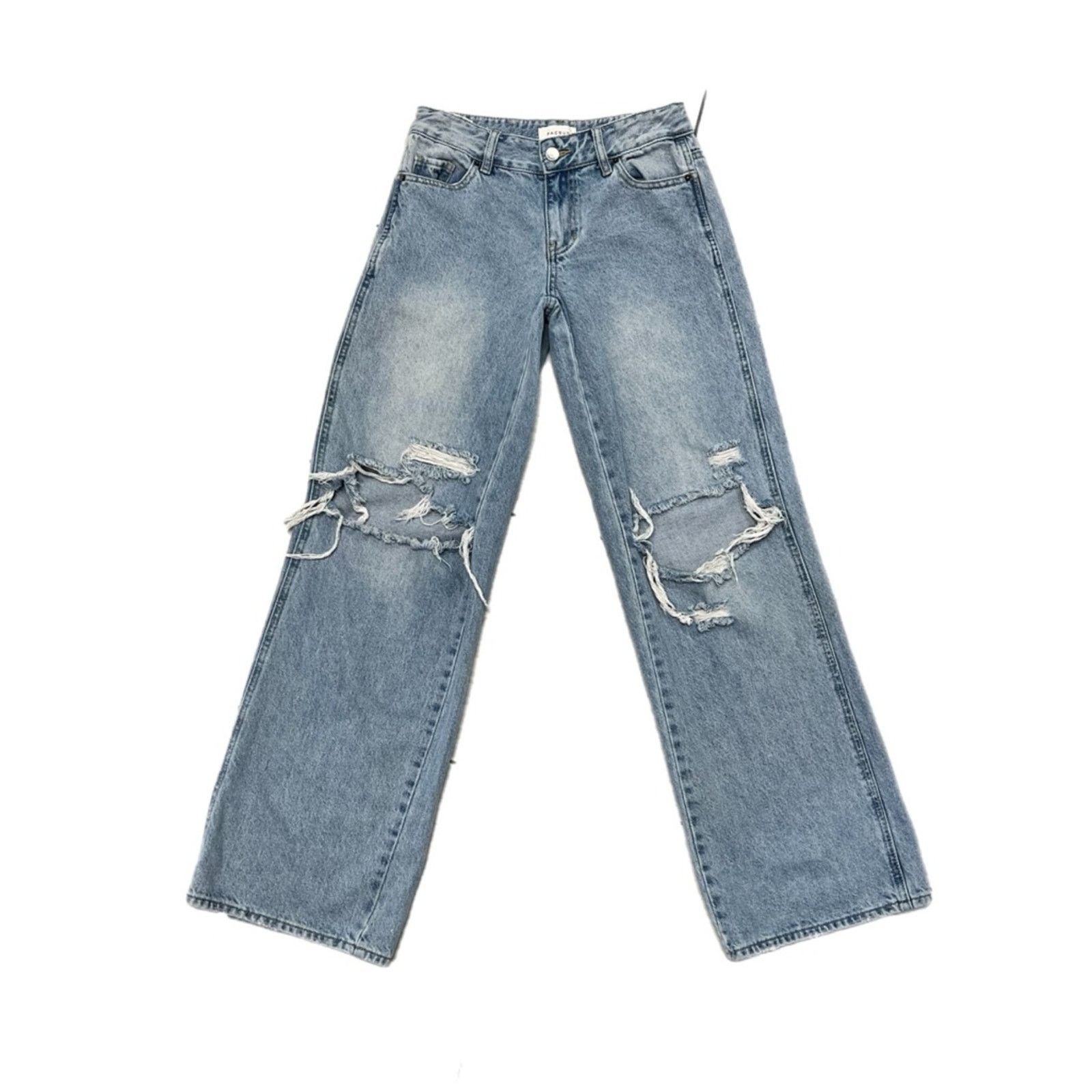Pacsun PacSun Low Rise Baggy Distressed Light Blue Jeans Size 28" / US 6 / IT 42 - 1 Thumbnail