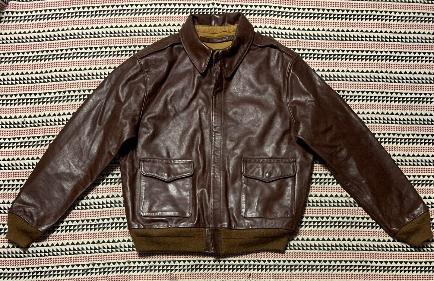 Vintage classic ameco a-2 brown leather flight jacket Size US S / EU 44-46 / 1 - 1 Thumbnail