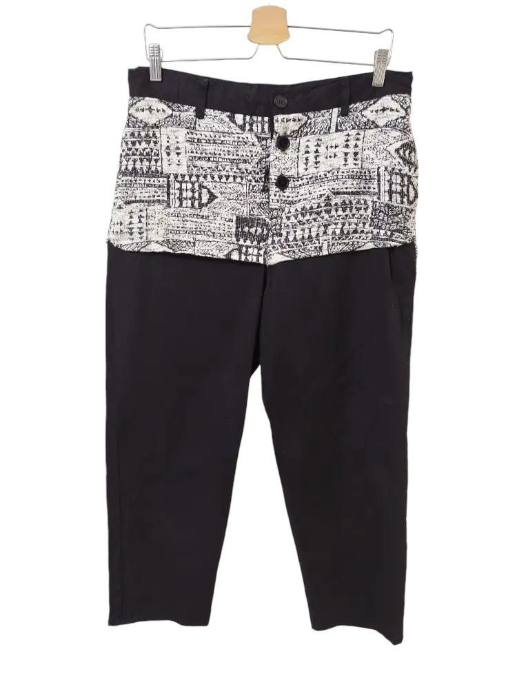 Japanese Brand yul Oriental Layered Cropped Baggy Pants Size US 32 / EU 48 - 1 Thumbnail