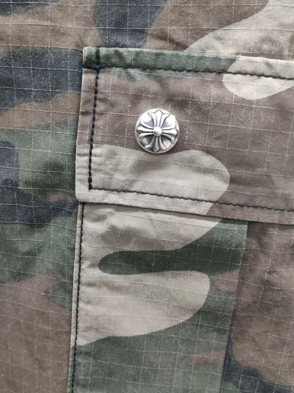 Chrome Hearts Chrome Hearts Camouflage Silver Button Cargo Pants Size US 32 / EU 48 - 4 Thumbnail