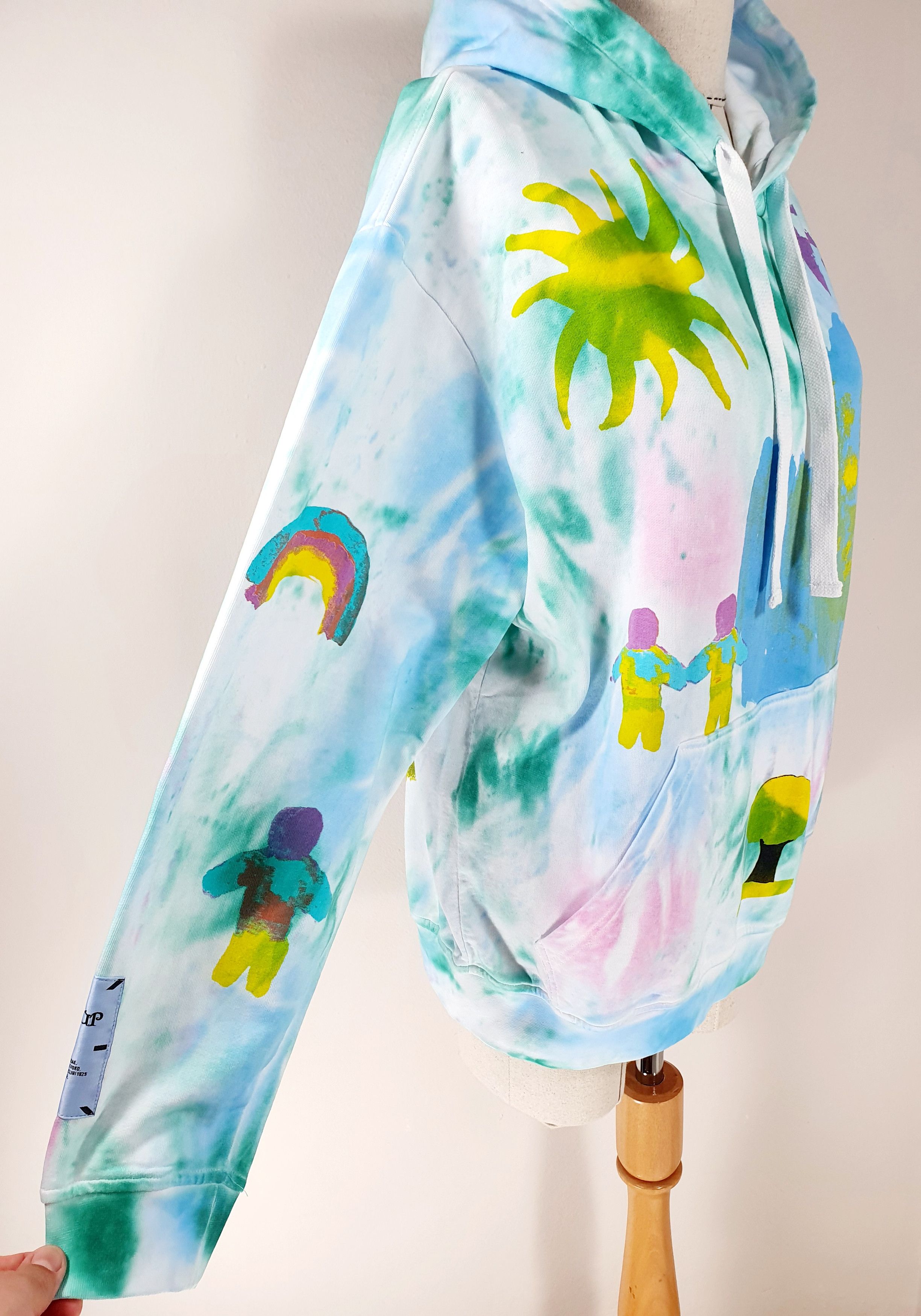 Alexander McQueen × MCQ Blue Tie-Dye Earth Up Hoodie Size XS / US 0-2 / IT 36-38 - 2 Thumbnail