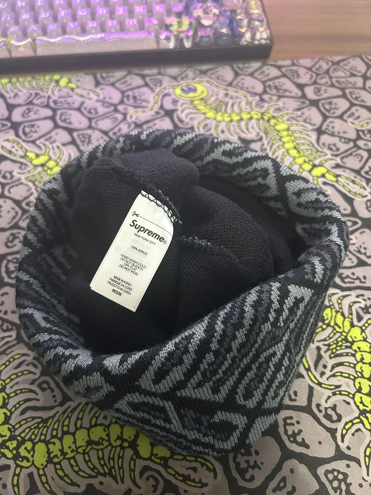 Supreme Supreme Black Beanie Size ONE SIZE - 3 Thumbnail
