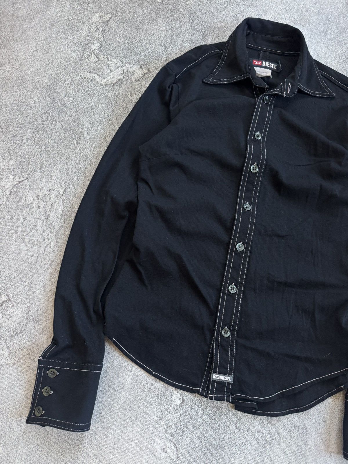 Diesel Diesel M/size black mesh blouse shirts button up avantgarde Size M / US 6-8 / IT 42-44 - 5 Thumbnail