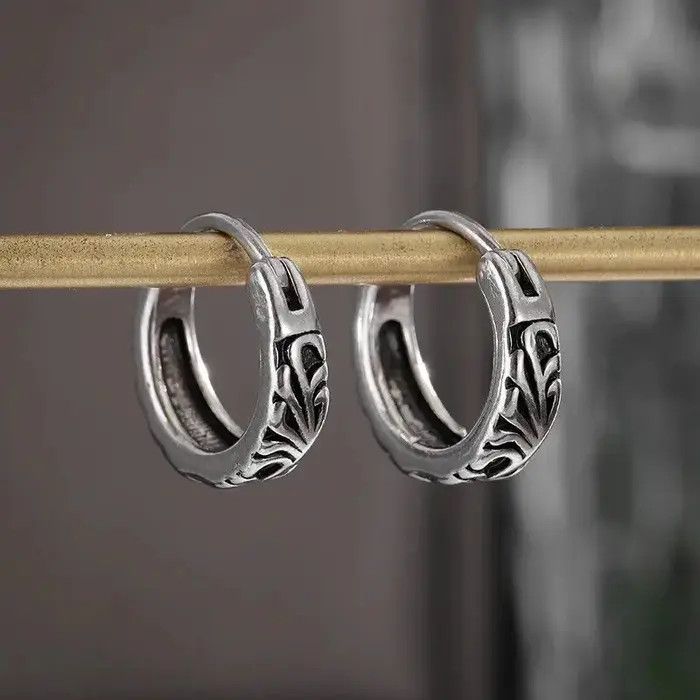 Jewelry Retro Hypoallergenic Hoop Earring Size ONE SIZE - 1 Thumbnail
