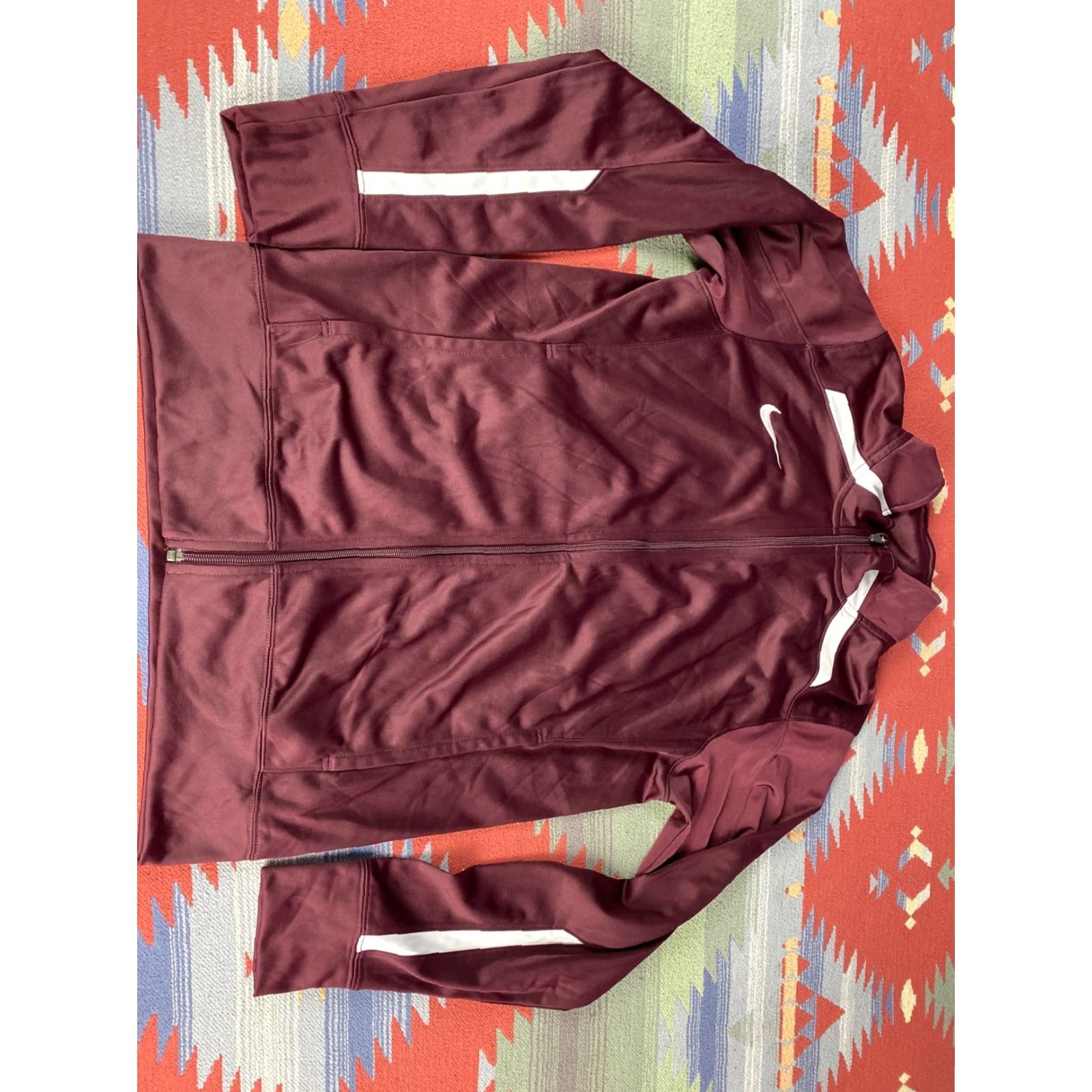 Nike VINTAGE Nike Air Track Jacket Mens S Burgandy Red Maroon Track Jacket Nike Air 90s Ac tivewear Mens Size US S / EU 44-46 / 1 - 2 Thumbnail