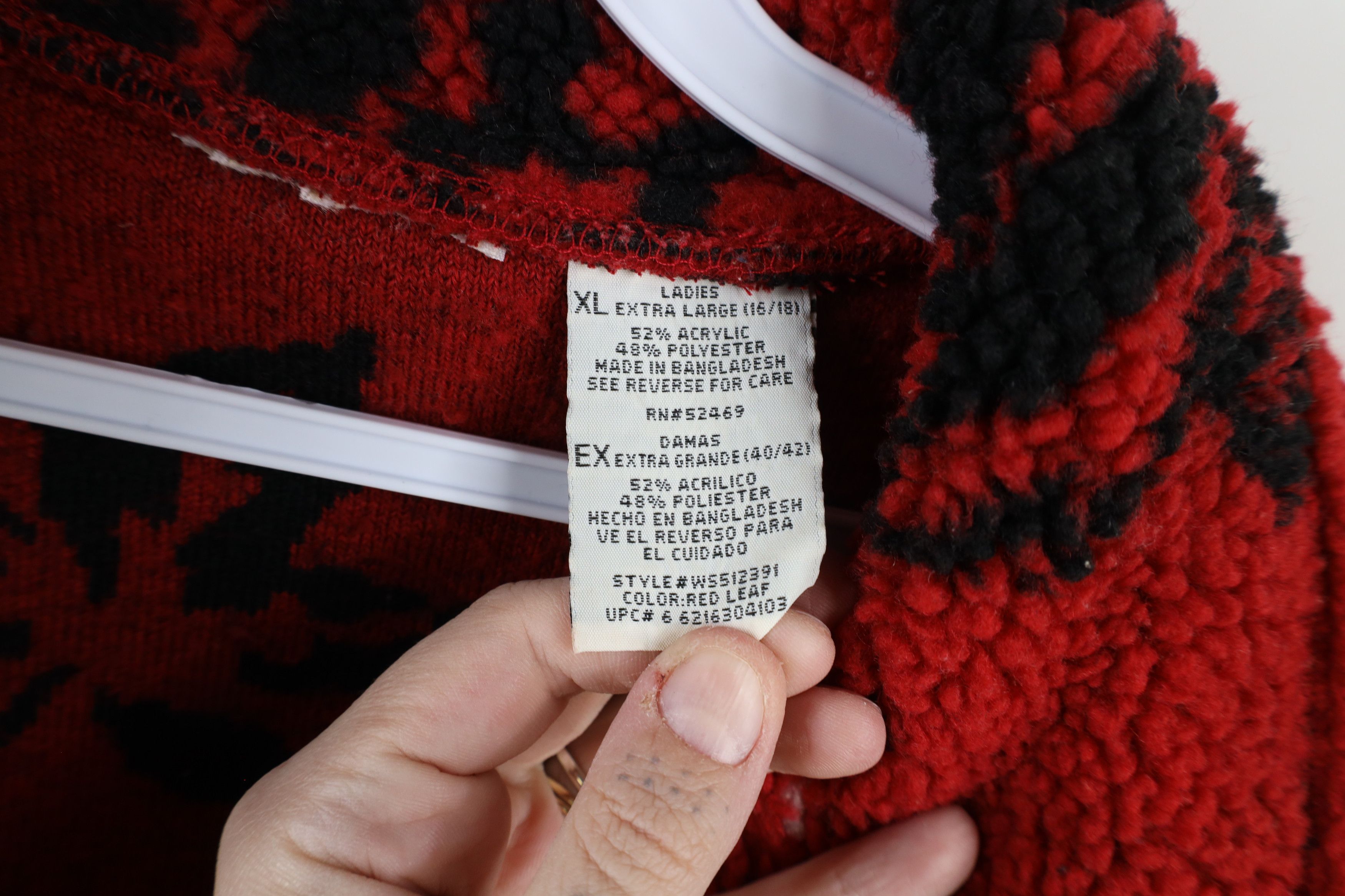 Vintage Vintage 90s Streetwear Over Print Deep Pile Fleece Jacket Size XL / US 12-14 / IT 48-50 - 5 Thumbnail