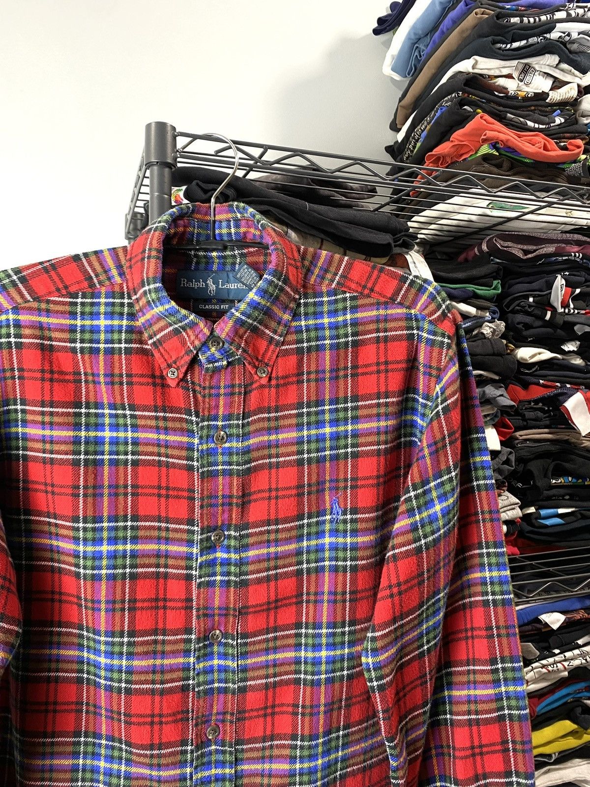 Polo Ralph Lauren 90’s Vintage Polo Ralph Lauren Flannel Plaid Checkered Shirt Size US S / EU 44-46 / 1 - 2 Thumbnail