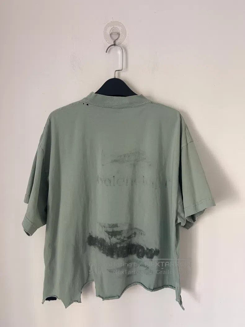 Balenciaga Balenciaga Cotton Printed Frayed Round Neck T-Shirt Size US S / EU 44-46 / 1 - 2 Thumbnail