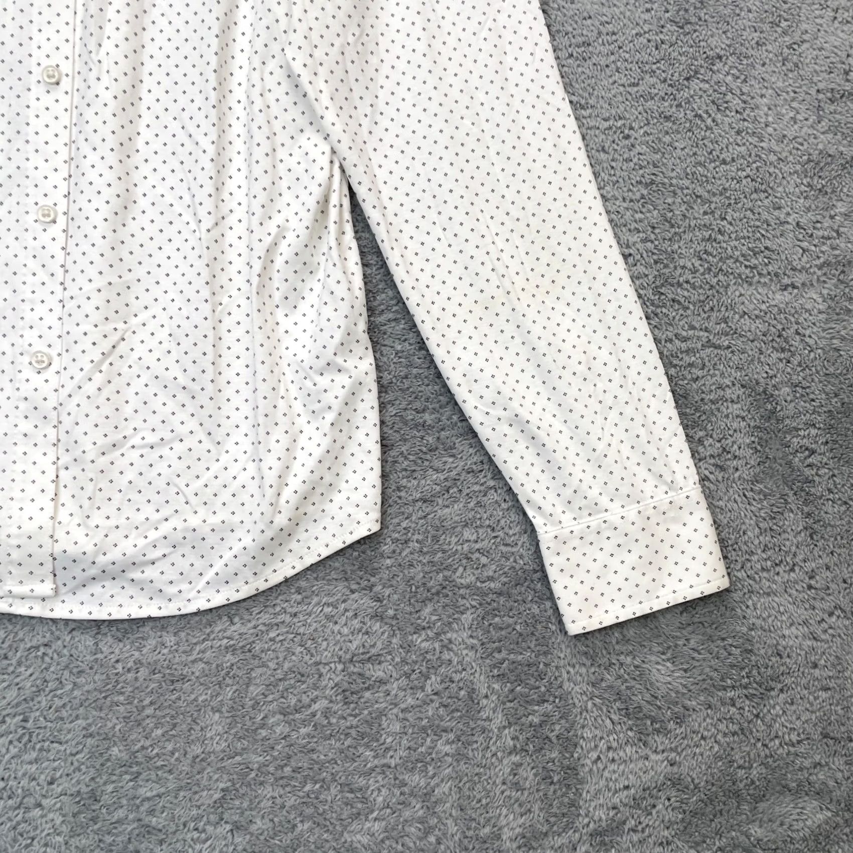 Vintage Raffi Mens Large White Polka Dot Button-Up Shirt Size US L / EU 52-54 / 3 - 6 Thumbnail