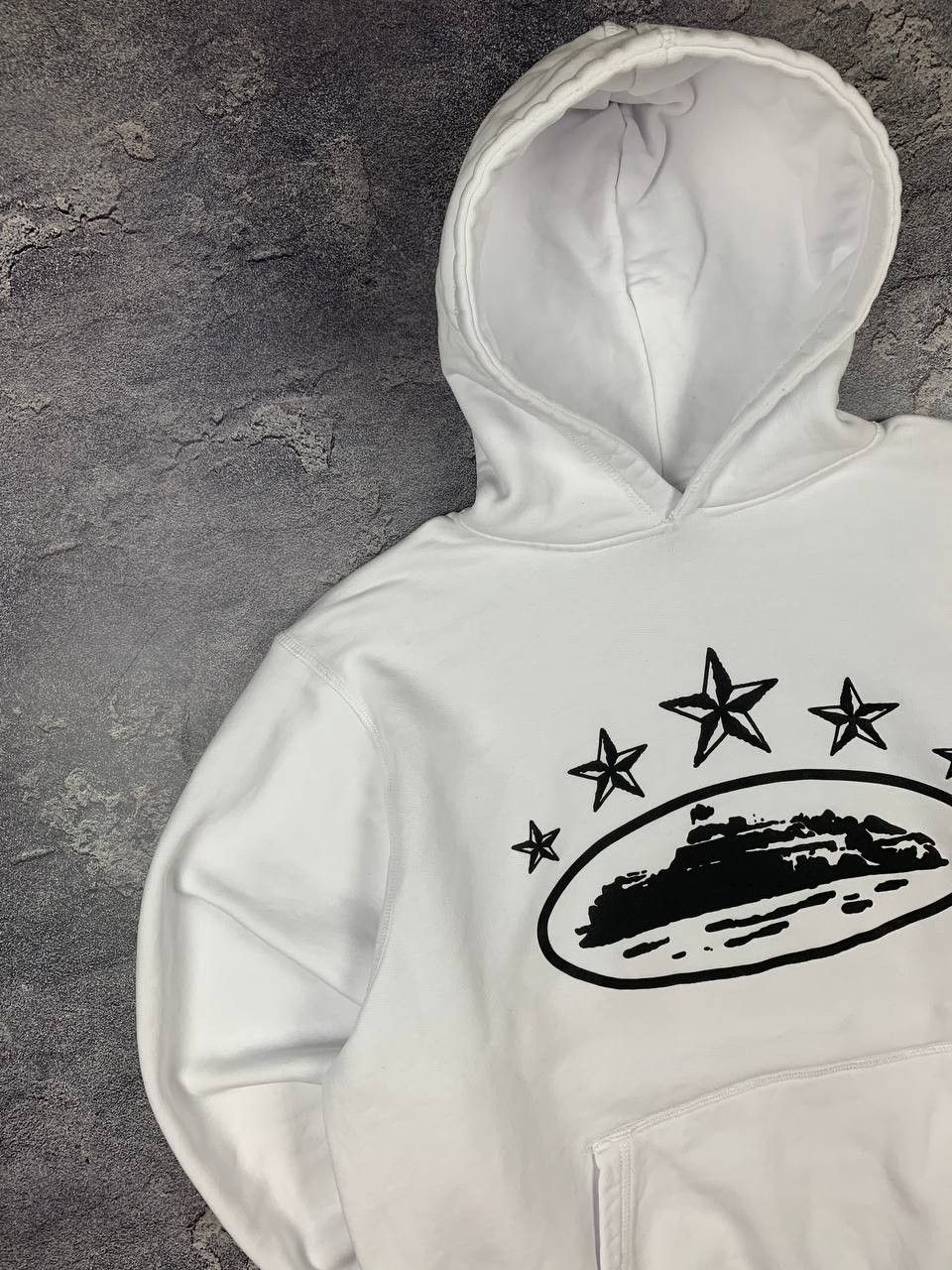 Corteiz Corteiz 5 Stars Alcatraz Men's White Hoodie Cotton Blend Size US M / EU 48-50 / 2 - 2 Thumbnail