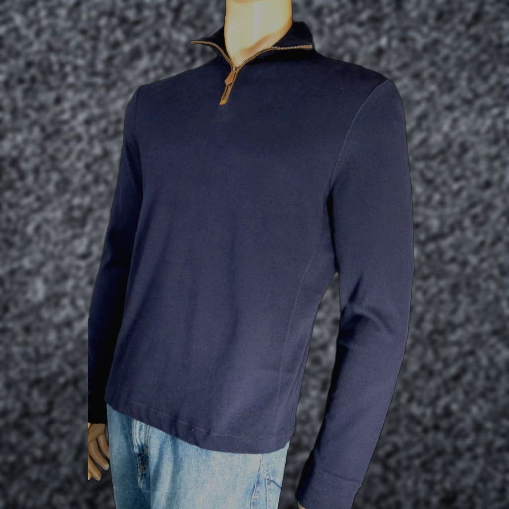 Polo Ralph Lauren Polo Ralph Lauren NAVY BLUE 1/2 HALF ZIP SWEATSHIRT M Blues NAVY SHADES 100% Cotton Shirt Mens Size US M / EU 48-50 / 2 - 1 Preview