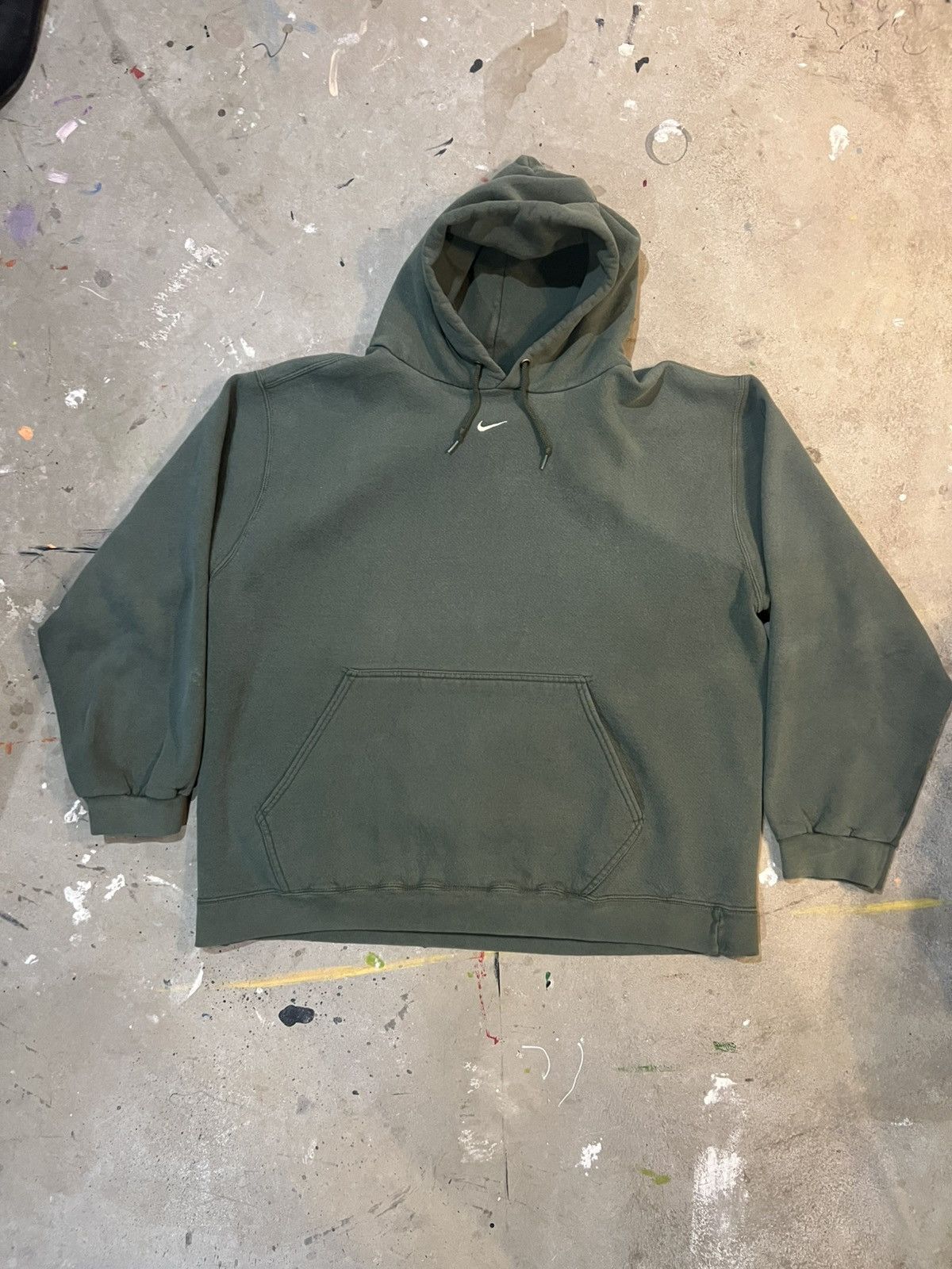 Nike Vintage Olive green Nike center swoosh hoodie - XL Size US XL / EU 56 / 4 - 1 Thumbnail