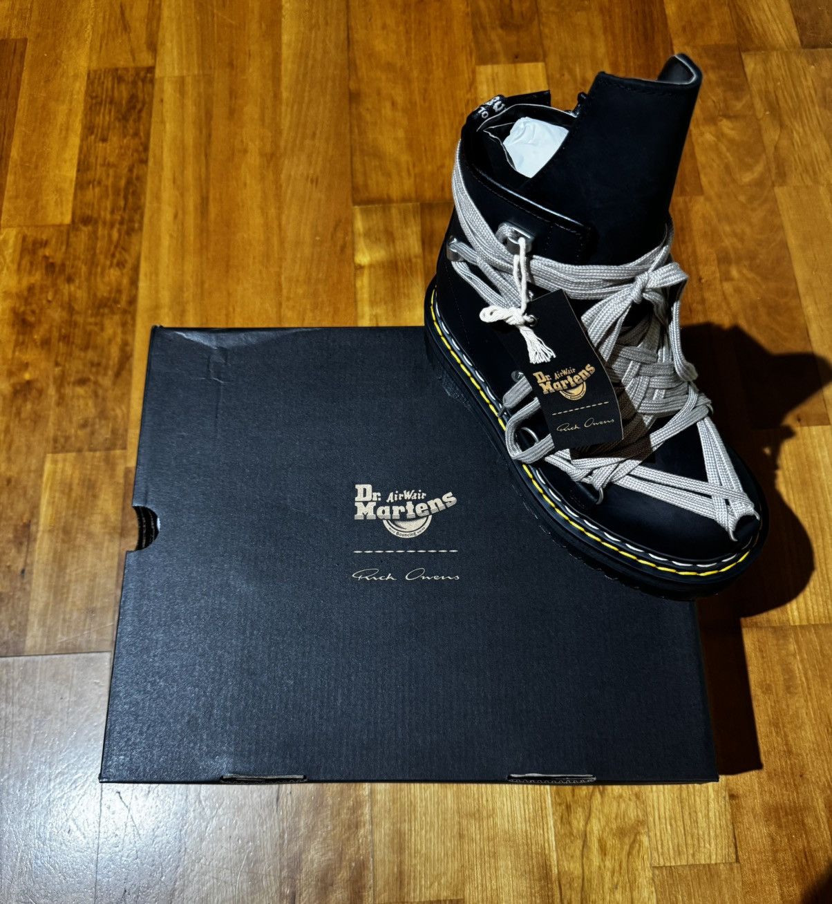 Dr. Martens × Rick Owens Dr. Martens x Rick Owens 1460 Megalace Quad Platform Boots Size US 5 / IT 35 - 2 Thumbnail