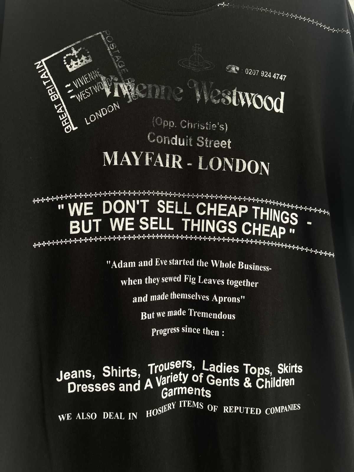 Vivienne Westwood Vivienne Westwood Mayfair We Don’t Sell Cheap Things Tee Size US S / EU 44-46 / 1 - 4 Thumbnail