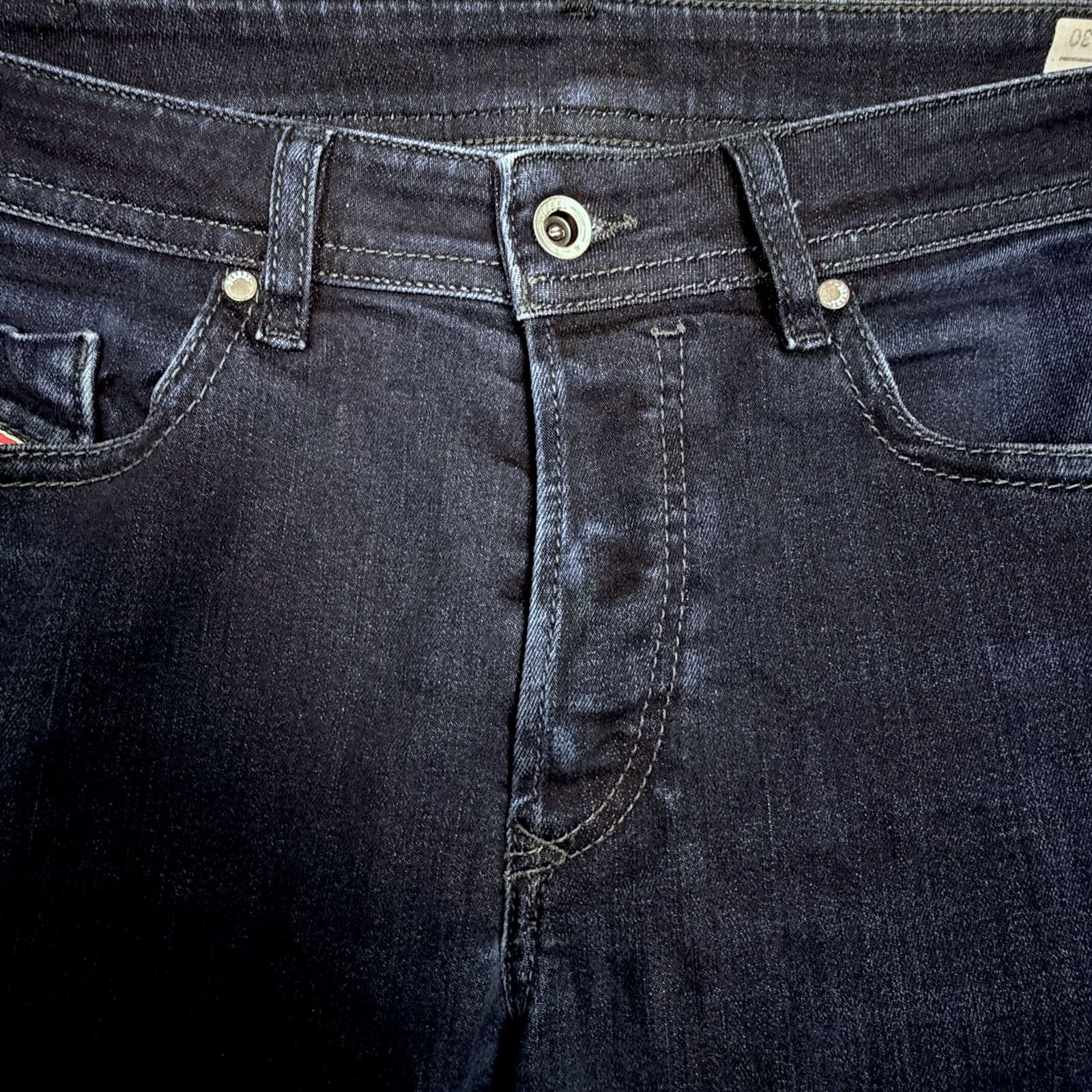 Diesel Diesel Buster Regular Tapered Fit Dark Blue Mens Jeans 31x30 Size US 31 - 4 Thumbnail