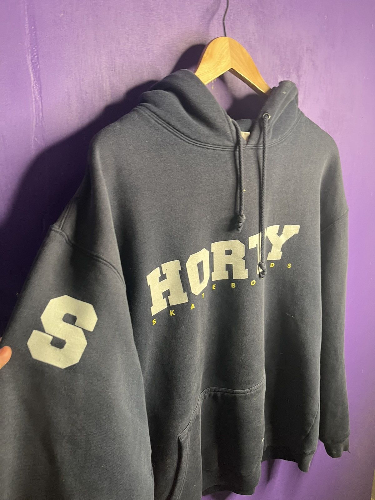 Shorty's Skateboards × Vintage Vintage 90s Shortys skateboards spellout hoodie Size US L / EU 52-54 / 3 - 3 Thumbnail