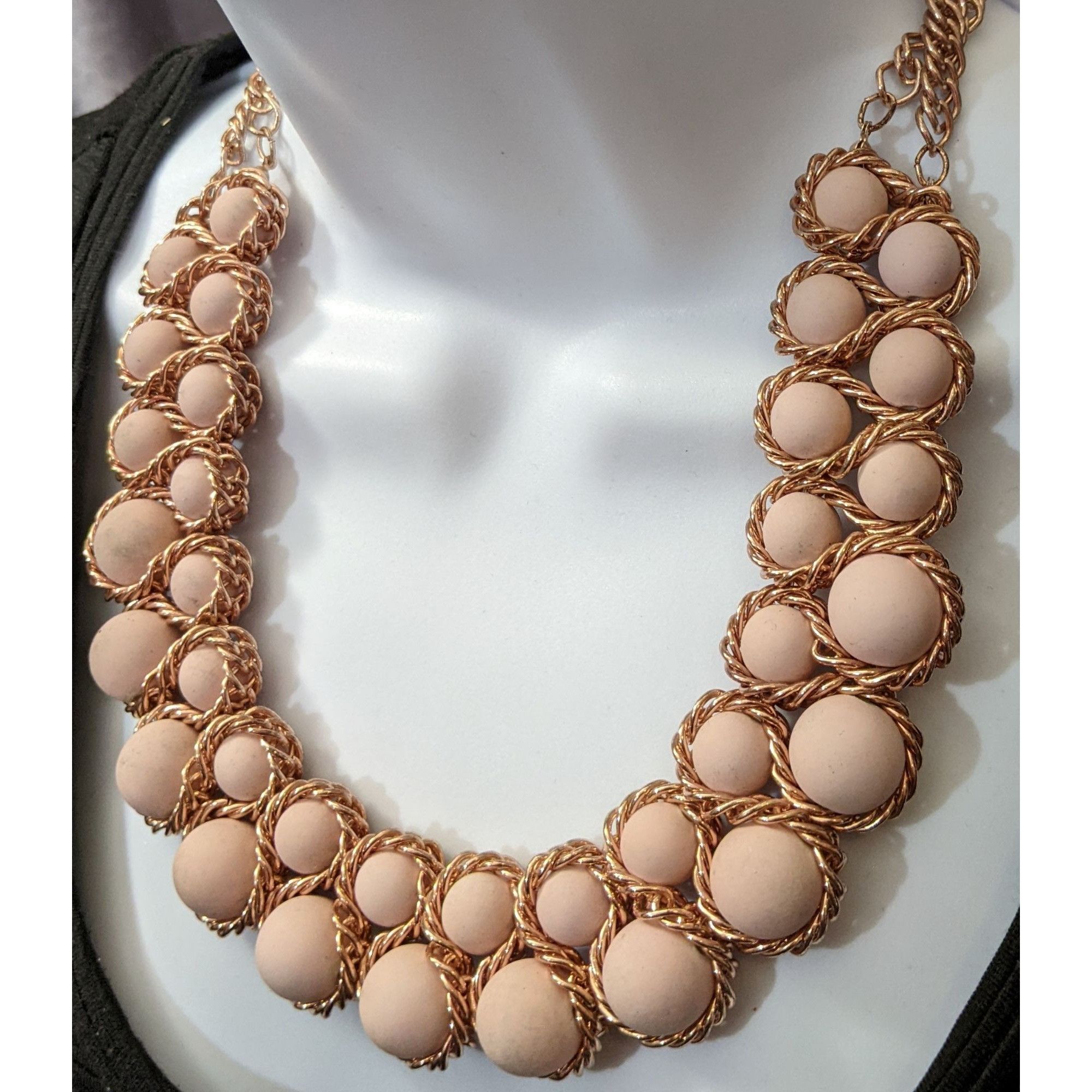 Other Pink And Rose Gold Bib Statement Necklace Size ONE SIZE - 5 Thumbnail
